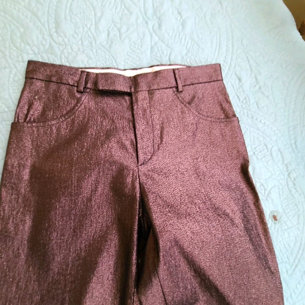 Gucci Chocolate Brown shimmery slacks